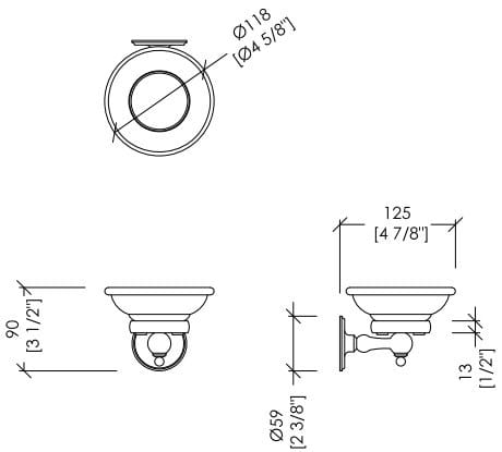 Керамическая и латунная настенная мыльница Devon&Devon Old Navy ARCH-00067638 - Вид №2