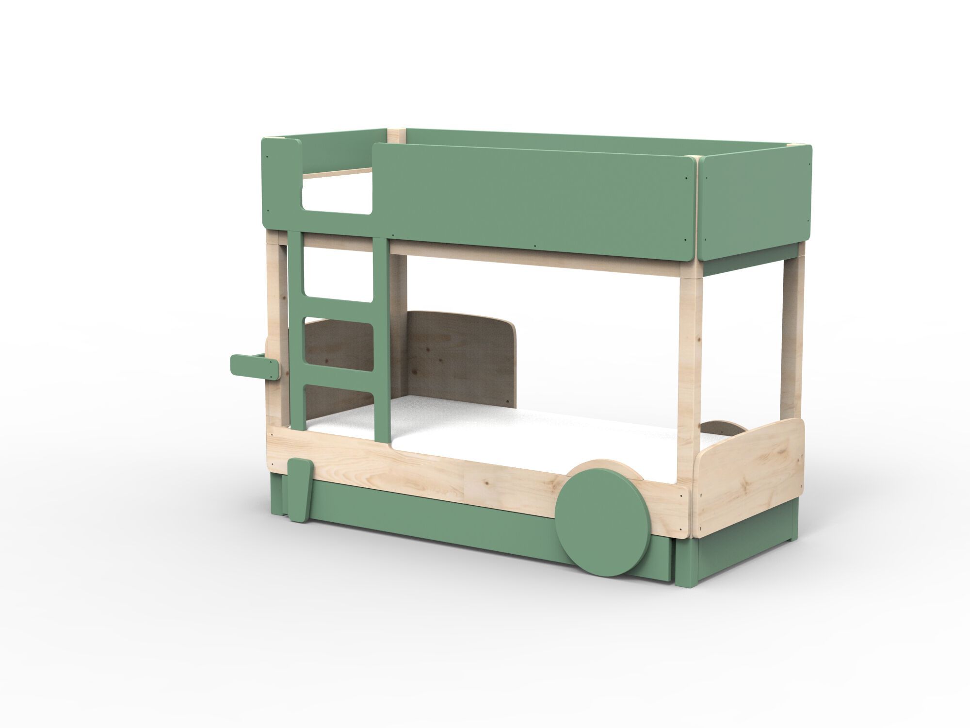 Деревянная двухъярусная кровать с выдвижной кроватью Mathy by Bols ARCH-00048116 - Вид №33