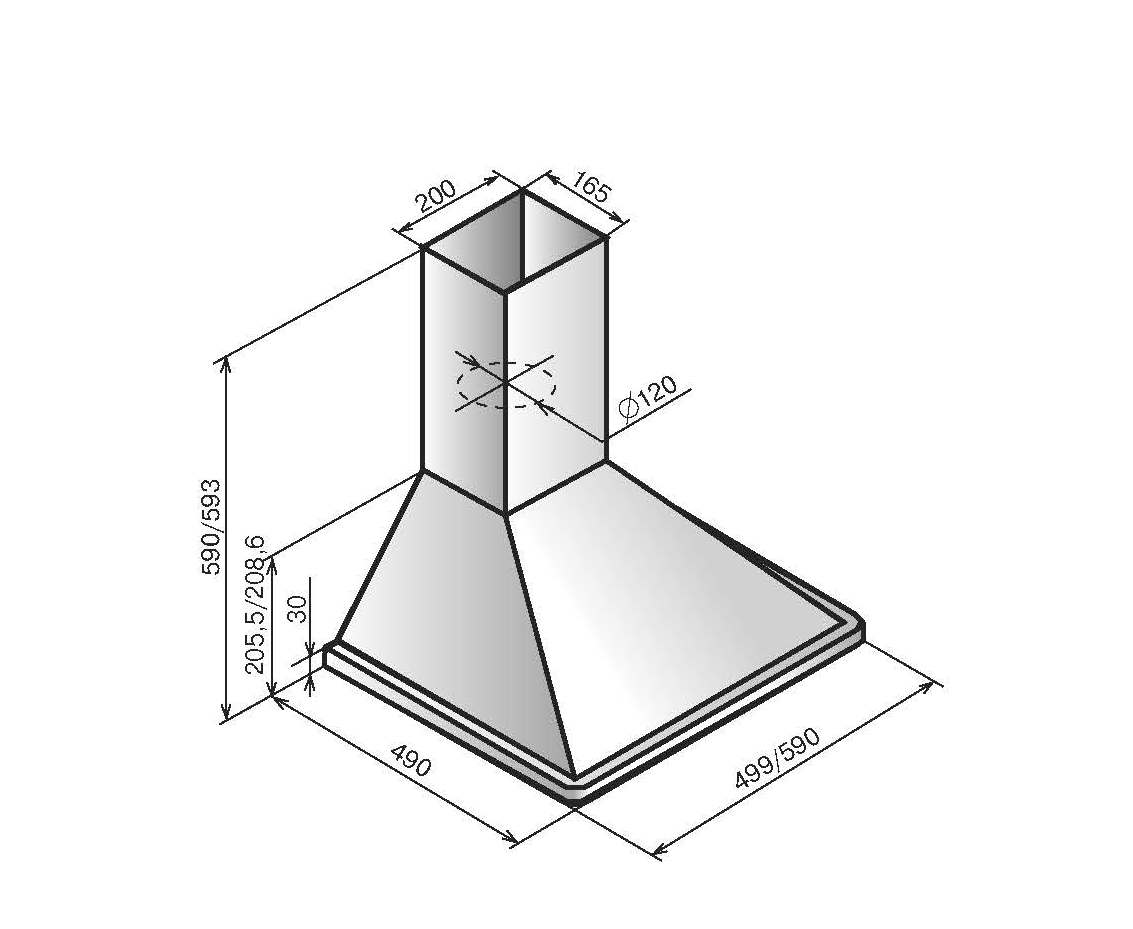 1080581 Вытяжка каминная ELIKOR Оптима 60П-400-П3Л белый STDN-0042661 - Вид №9