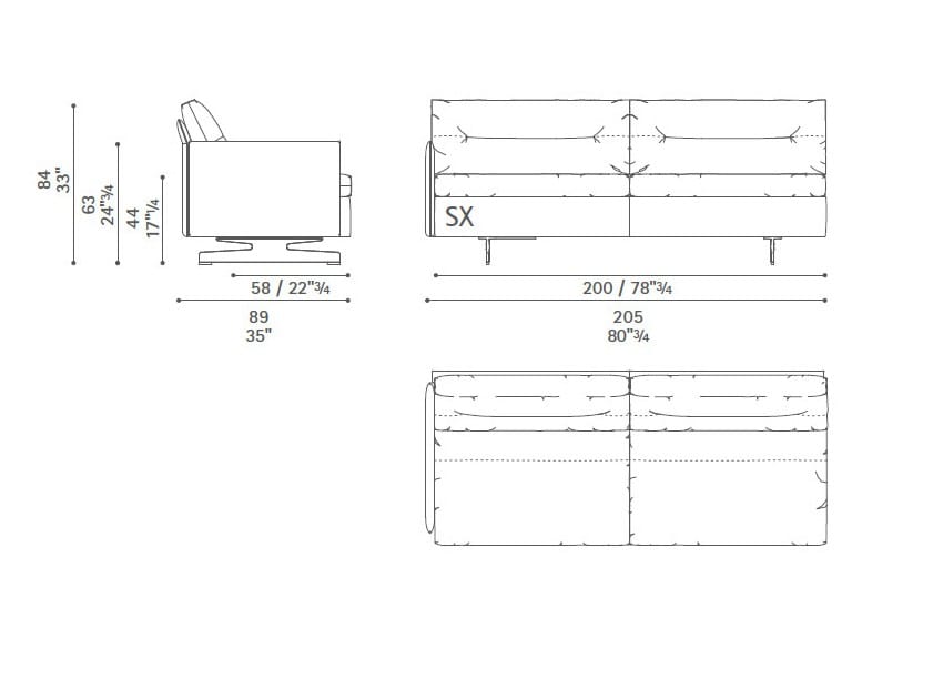 Диван с журнальной стойкой Poltrona Frau коллекция-диваны и кресла ARCH-00101037 - Вид №42