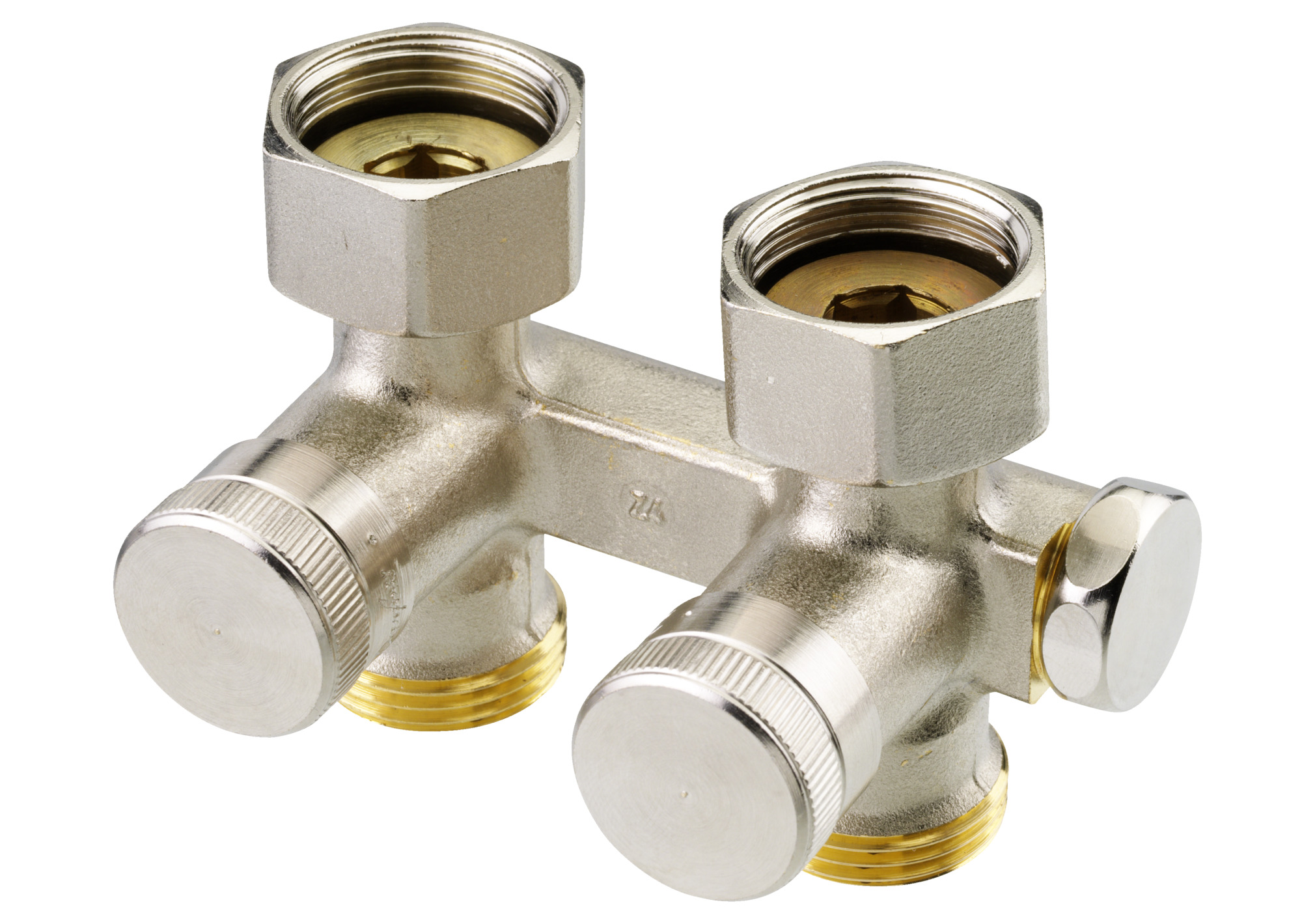 Danfoss Клапан RLV-K для нижнего присоединения к радиатору с возможностью опорожнения Клапан запорный RLV-K 3/4''x3/4'' угл. 003L0283  - Вид №1