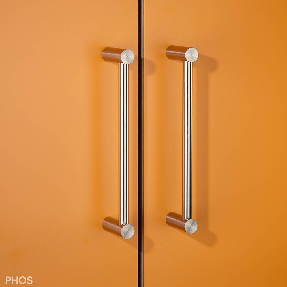 BG12-200E Ручка-дужка с концевыми скобами, рукоятка ø12 мм, длина 20 см. PHOS 