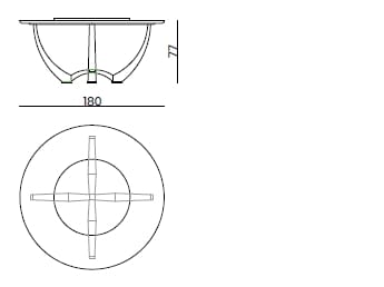 Круглый мраморный обеденный стол с Lazy Susan Bizzotto Italia Symphony-Infinity ARCH-00064583 - Вид №3