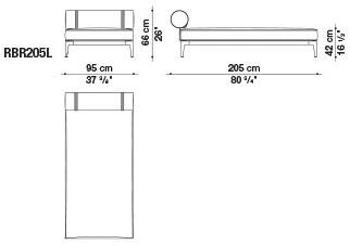 B&B Italia Outdoor Садовый лежак из ткани Ribes sun-id-1476475 - Вид №23