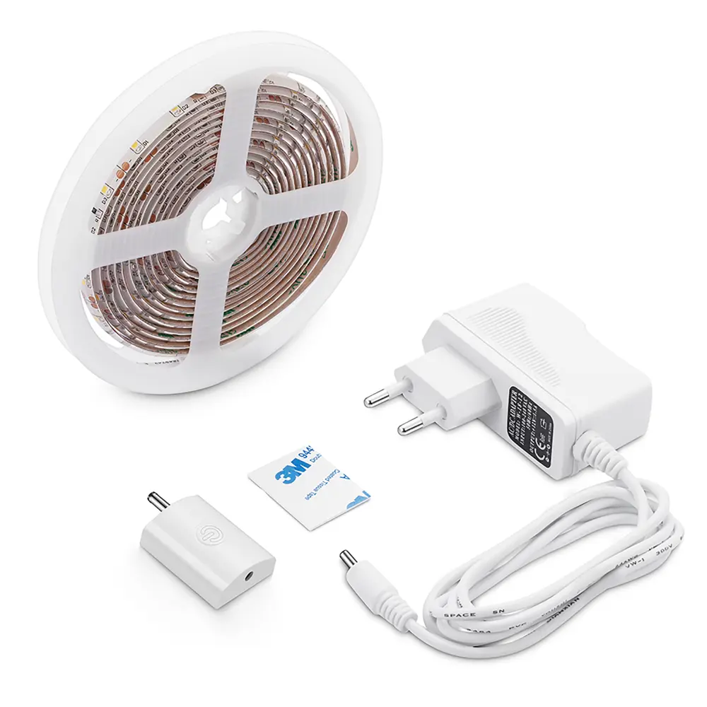 Комплект светодиодной ленты SMD 2835 60 диодов/4.8 Вт/м 12 В 8 мм IP65 8 мм 1.5 м холодный белый свет сенсорный выключатель 84899851 STLM-2160174 APEYRON  - Вид №4