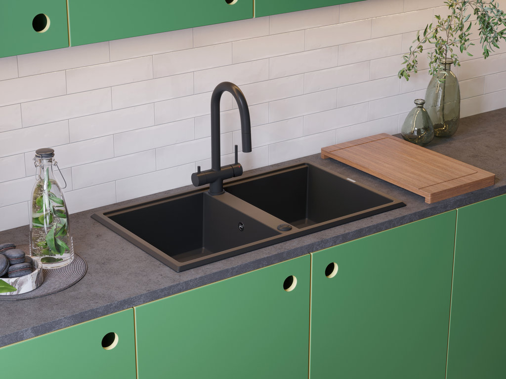 Кухонная мойка Tedori 86-2 GR OMOIKIRI 4993572 - Вид №3