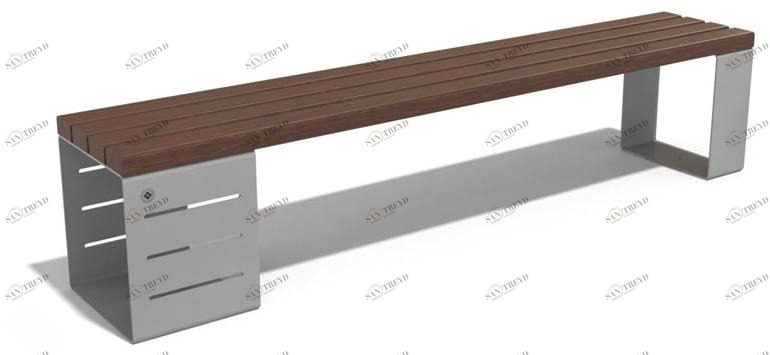 ENCHO ENCHEV - ETE Скамья из дерева и металла без спинки  133 