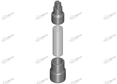 SANIT 792050517 Spindelverlängerungskit без трубки для шаровых клапанов ВКД / TKD 