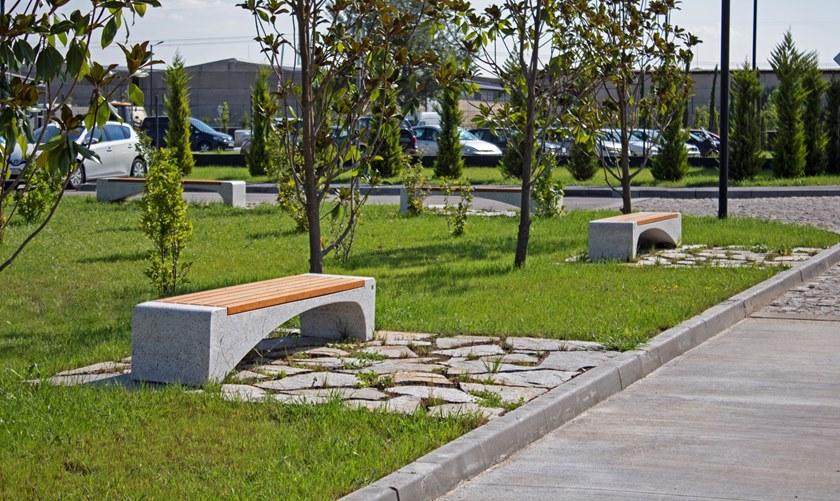 ENCHO ENCHEV - ETE Скамейка из бетона и бамбука без спинки  233  - Вид №5