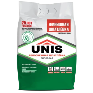 Шпатлевка гипсовая финишная Unis 5 кг