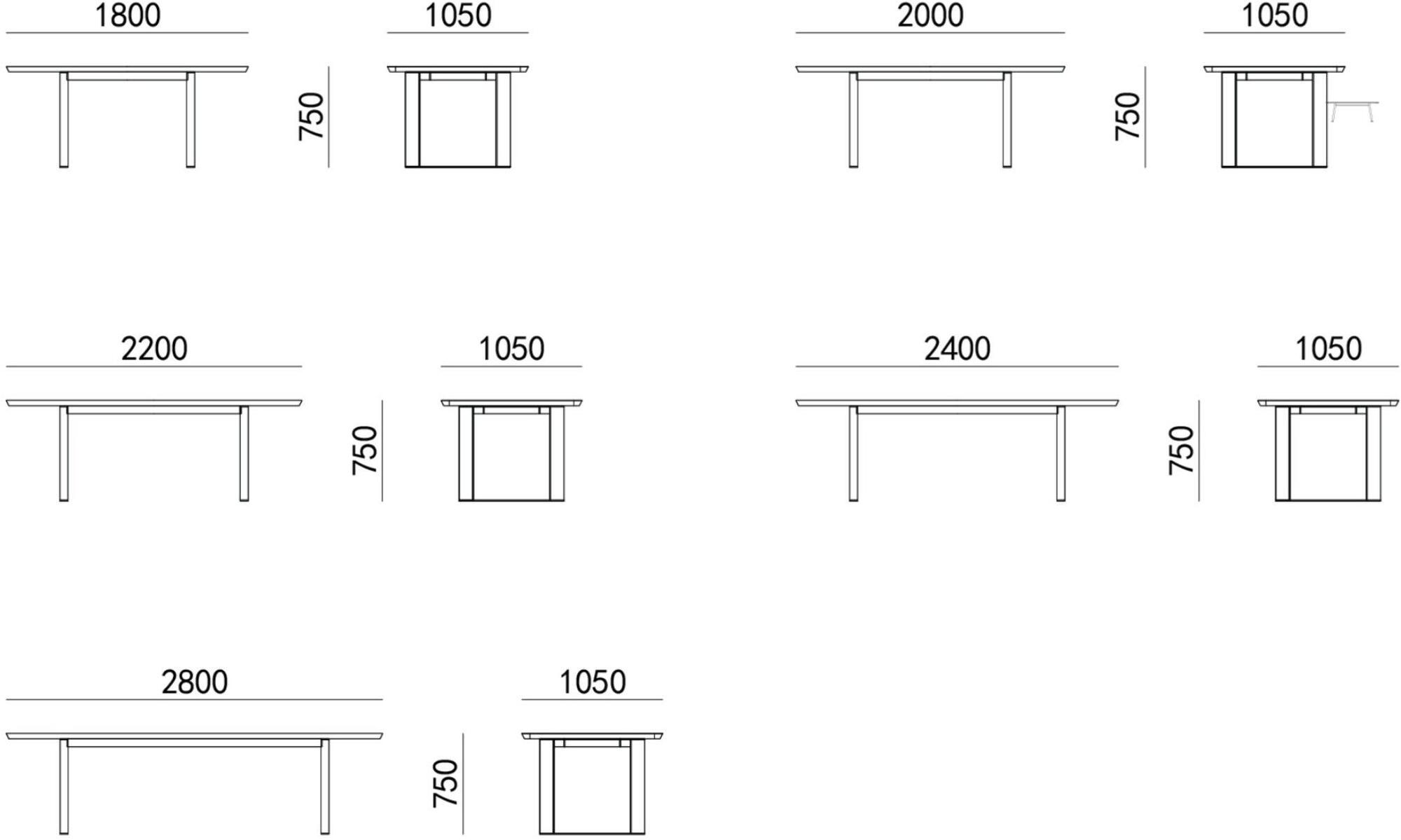 HC28 Cosmo Прямоугольный обеденный стол из камня Plegat Lx05 - Вид №1