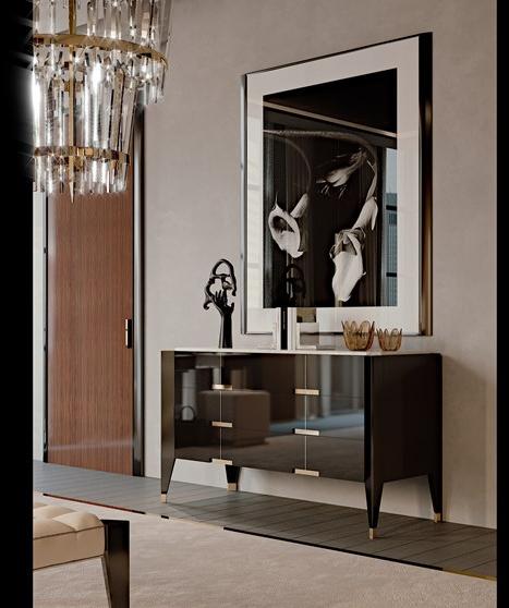 Bellotti Ezio Лакированный комод со столешницей из каррарского мрамора Park avenue 2017-39 - Вид №1