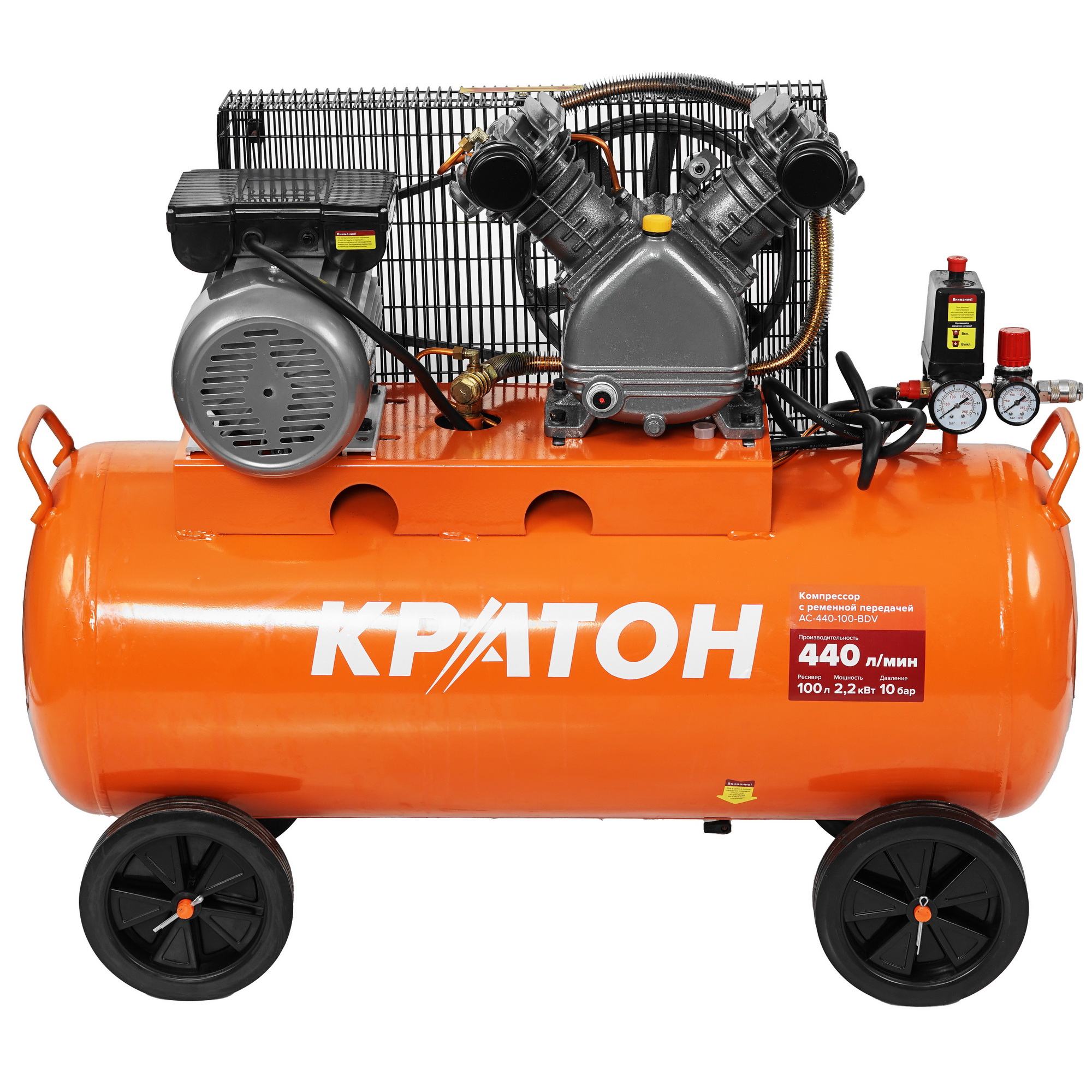 Компрессор поршневой масляный Кратон AC-440-100-BDV 9024850 STDN-0101575 - Вид №2