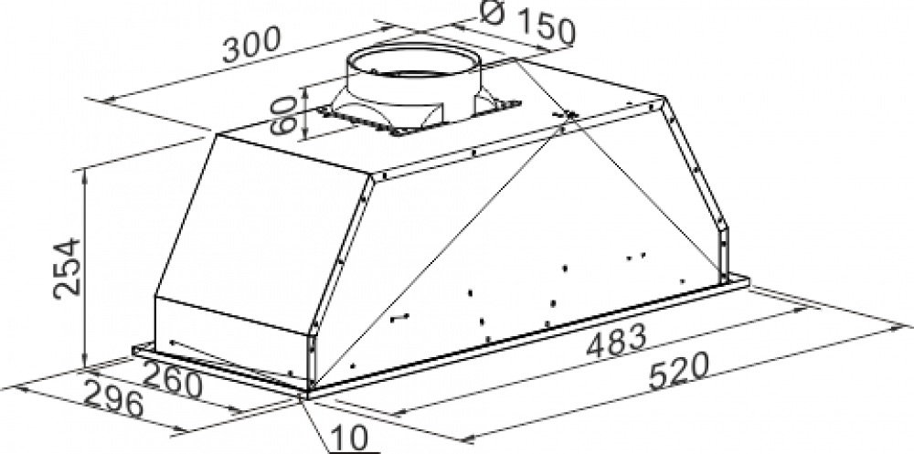 5322437 Вытяжка полновстраиваемая Kaiser EA 543 M серебристый STDN-0035966 - Вид №6