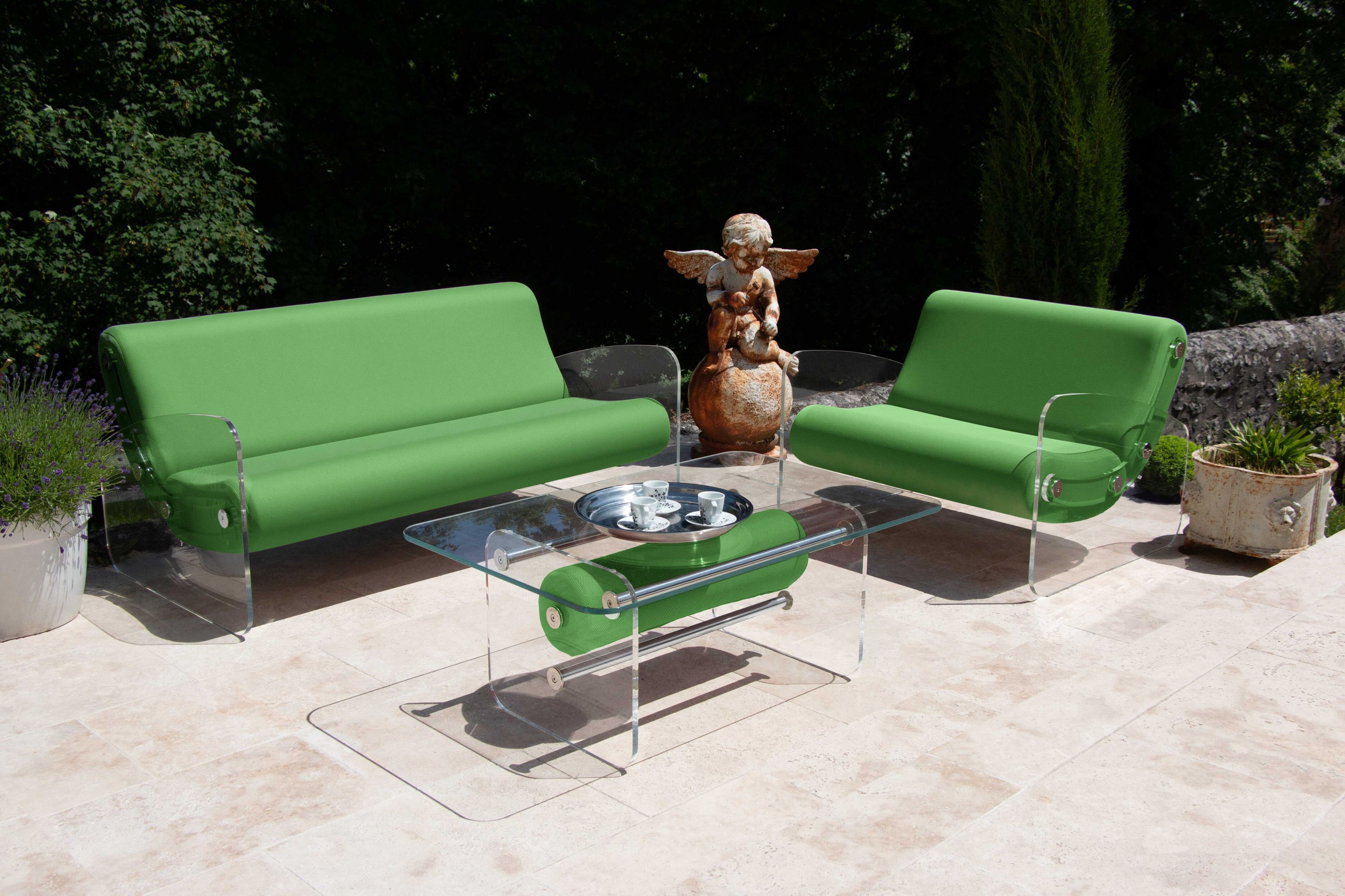 Кресло из ПММА и ткани с подлокотниками KUUMO MW03 ARCH-00148060 - Вид №3