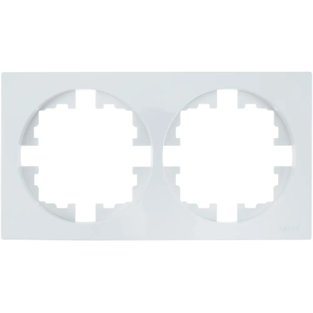 Рамка Lezard Vesna для розеток и выключателей - 2 поста, белая 89424709 STLM-1572892