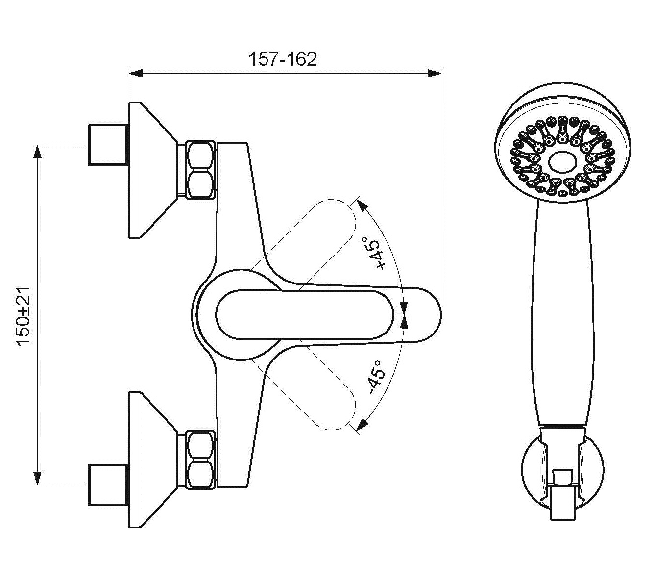BA388AA Смеситель для ванны/душа VIDIMA FINE  - Вид №2