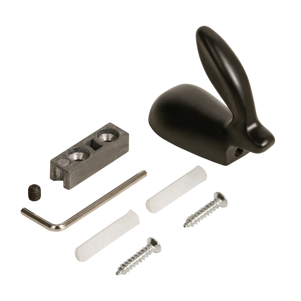 Крючок мебельный Ajax MB-LM/K-001 5x5.8x1 см цвет черный STLM-2199351 - Вид №2