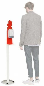 DIMCAR Дозатор для дезинфицирующего геля из стали с опорой  D845