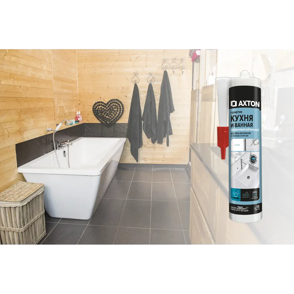 Герметик для кухни и ванны Axton уксусный цвет белый 280 мл STLM-2040265 - Вид №2