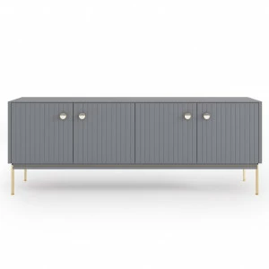 Тумба под телевизор серая 160х60 см Mio BRAGIN DESIGN LIVING 00-3974671 Серый