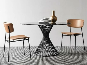 Calligaris Мягкое кожаное кресло Fifties
