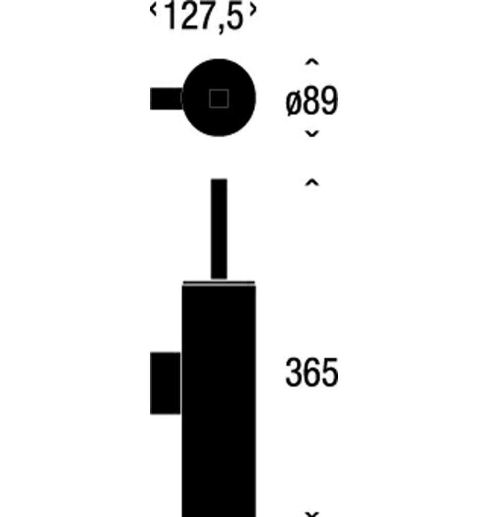FROST Ершик для унитаза 4, настенный » черный Нержавеющая сталь Черный Q302336575  - Вид №1