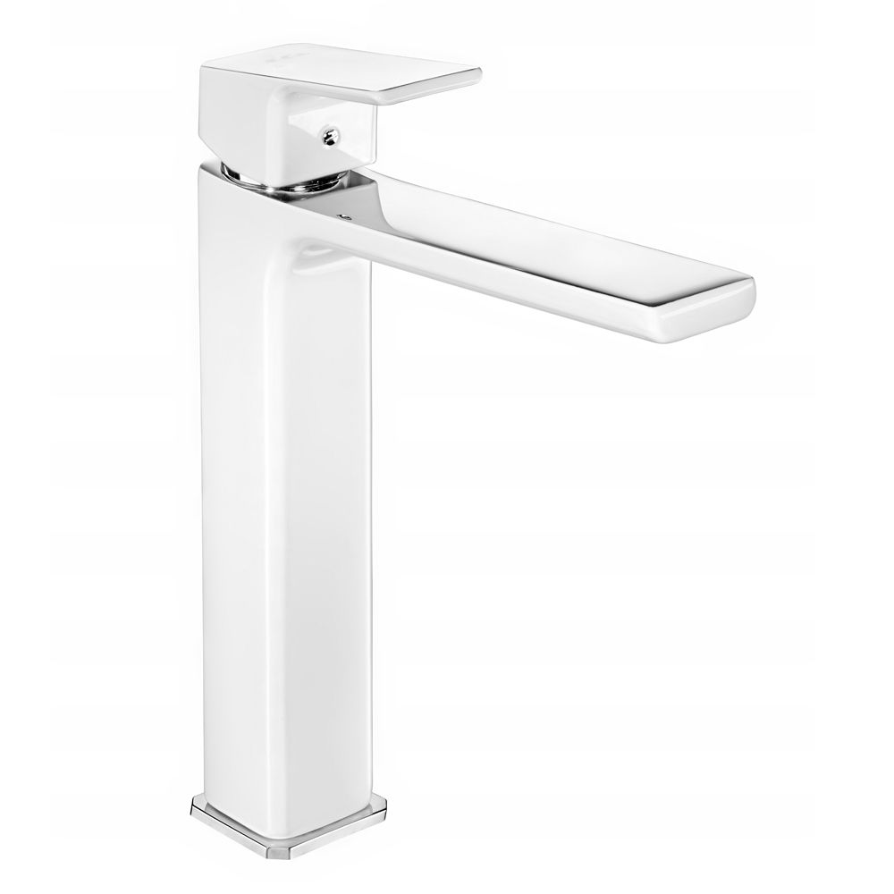 104888002st  Смеситель для раковины Tiera High Type - Экономия воды - Белый-Хром Eca 