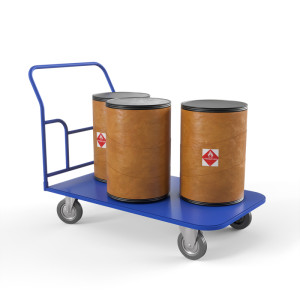 Тележка платформенная ТПТ (г/п 300 кг, 1000x600 мм, колеса серая резина 125 мм)