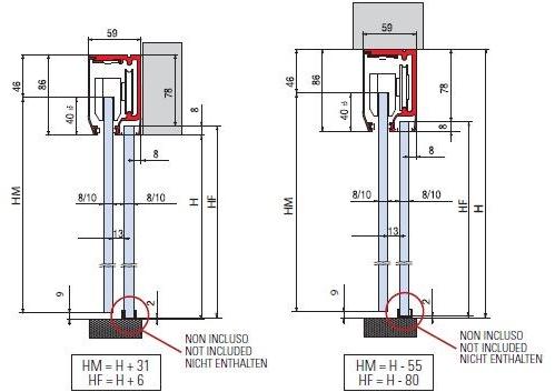 Metalglas Bonomi Комплект раздвижных дверей  V-2000  - Вид №1