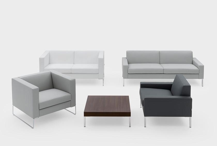 Viganò Кожаное кресло с салазками и подлокотниками Cubiko sun-id-1347407 - Вид №3