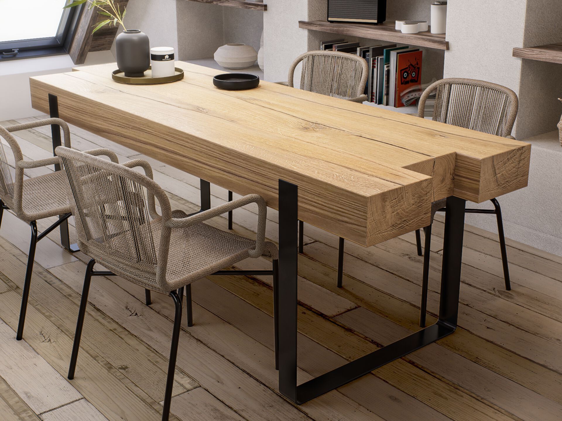 Дубовый стол Antoine Perdrieau Балка ARCH-00095220