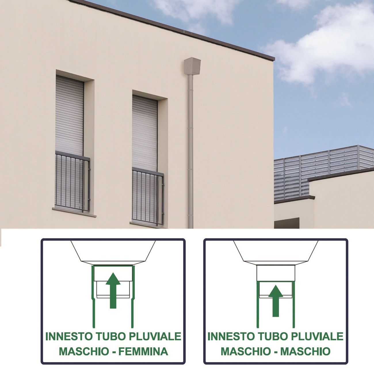 Квадратный сборщик водосточных труб First Corporation First Plast ARCH-00036117 - Вид №1