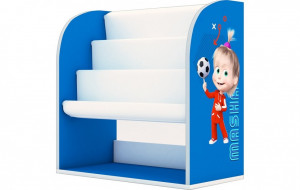 vpk-0001788.59 Стеллаж детский книжный Polini kids Fun 800 Маша и Медведь, с текстильными полками, синий ВПК (Тополь)