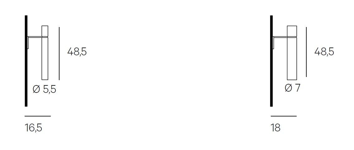 Латунный светодиодный настенный светильник Henge Tubular ARCH-00136076 - Вид №1