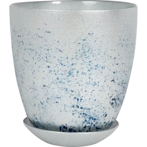 Горшок цветочный для орхидей Nina Glass Современный ø15.8 h15.8 см v1 л стекло серебяный/голубой