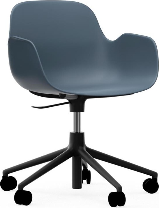 606153 Кресло Swivel 5W Gaslift Black Alu Blue Normann Copenhagen Form