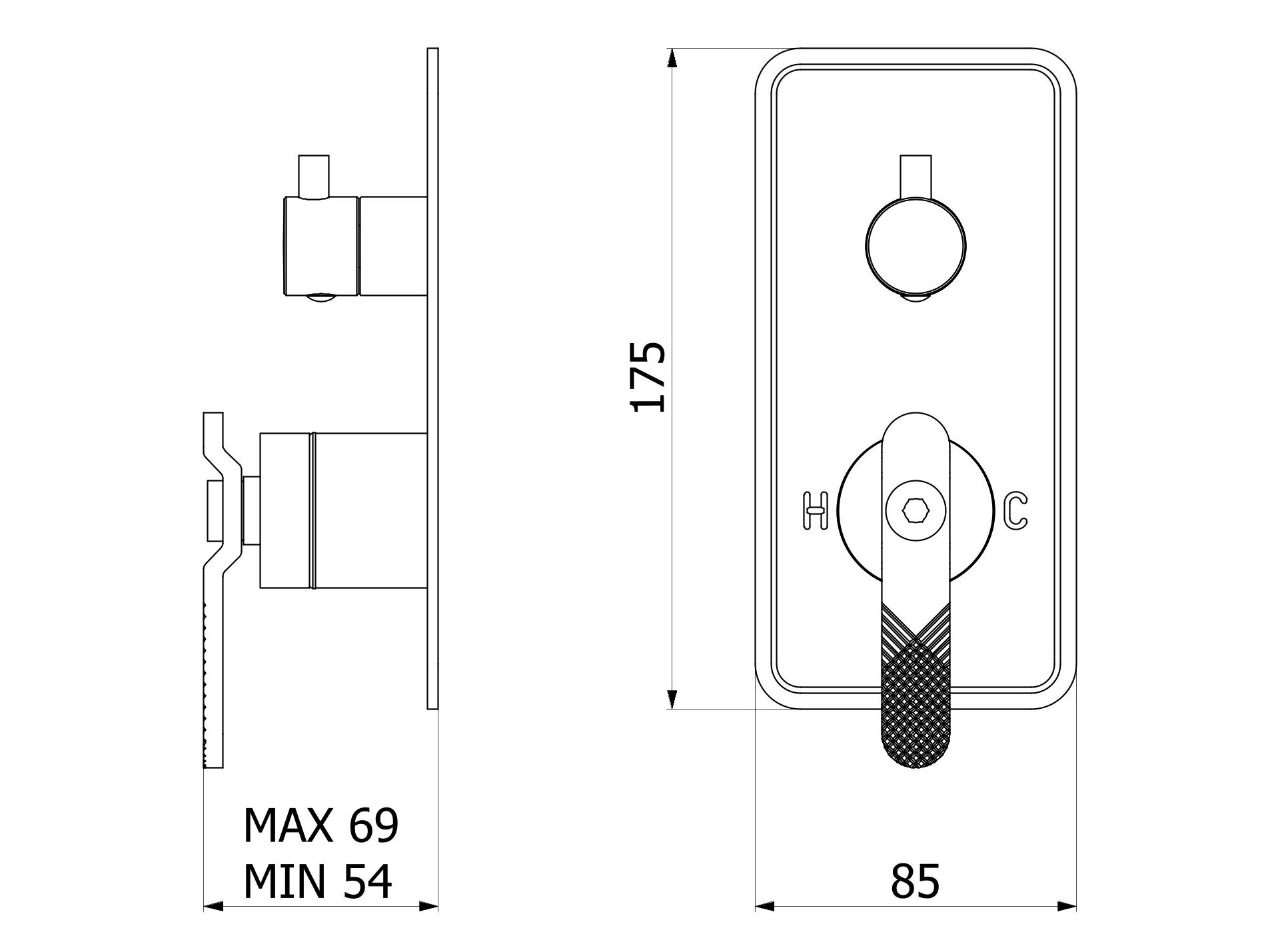 Встраиваемый смеситель для душа с переключателем IB Bold ARCH-00117289 - Вид №24