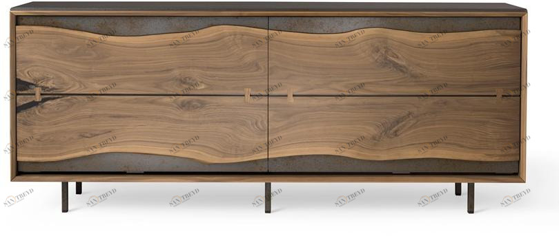 Arte Brotto Буфет из орехового дерева с раздвижными дверцами Leonardo L417n/220