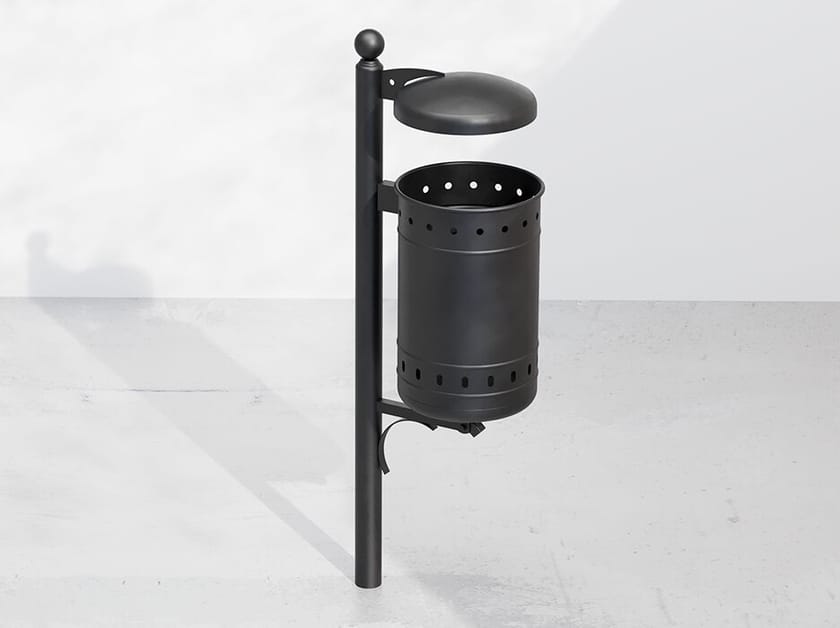 Наружная металлическая корзина для мусора с крышкой DIMCAR ARCH-00075035