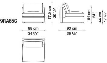B&B Italia Модульный угловой диван из ткани Richard sun-id-1472345 - Вид №6