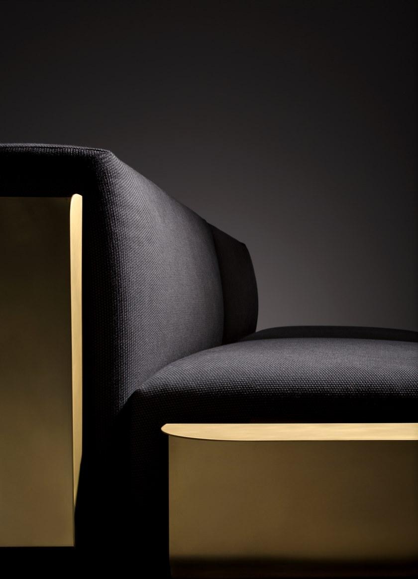 DE CASTELLI Диван из ткани с латунной структурой Loom sun-id-1513188 - Вид №2