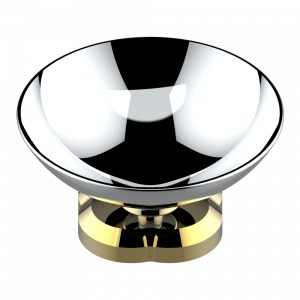 A7D-544 Мыльница на подставке, диаметр : 100 мм Thg-paris Capucine фиолетовый с золотым декором Хром/золото