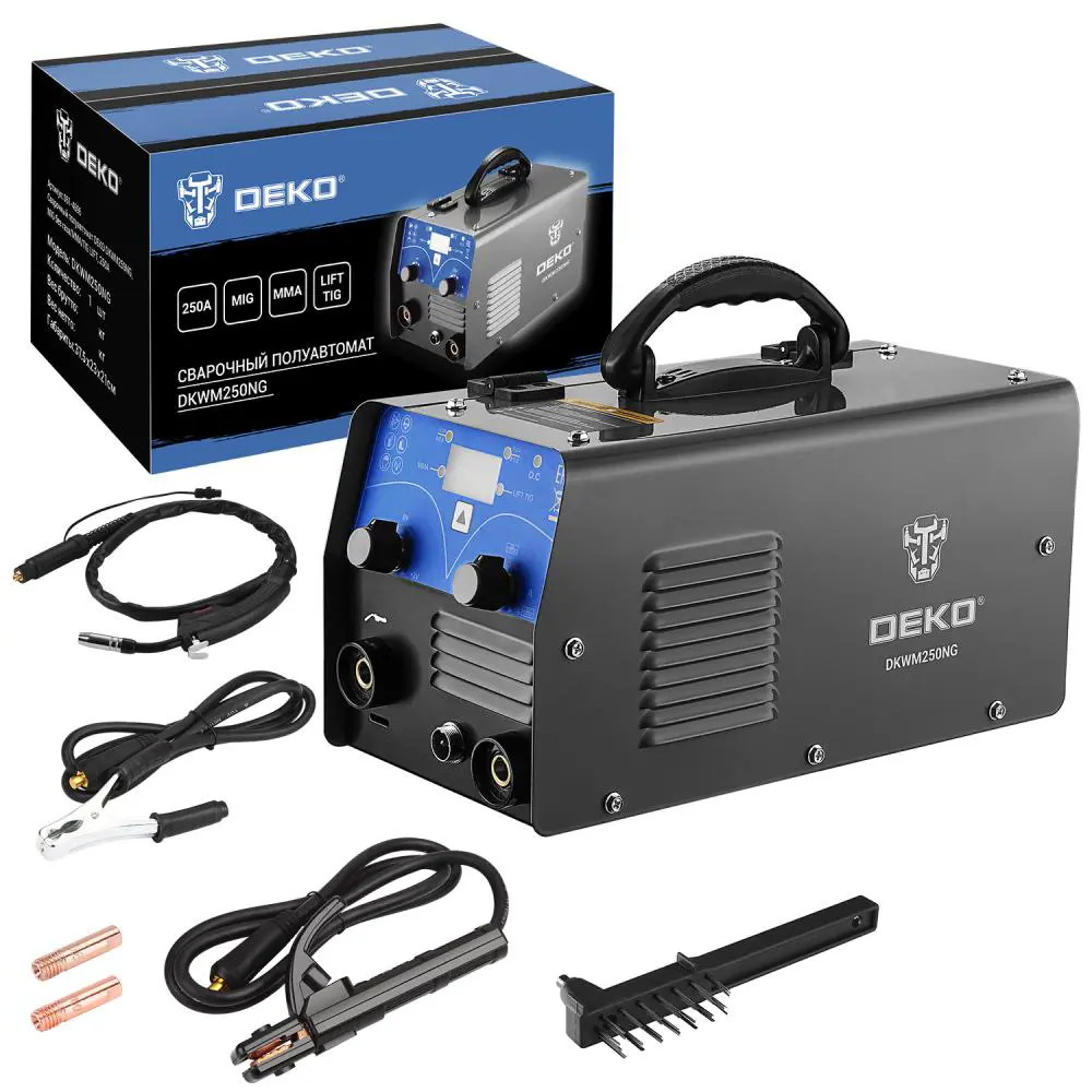 91516620 Сварочный полуавтомат инверторный Deko DKWM250NG, 250 А, до 1 мм STLM-0838838