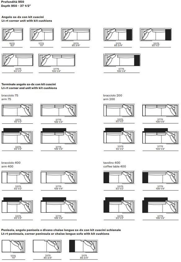 Poliform Мягкий диван из ткани Mondrian sun-id-1478450 - Вид №10