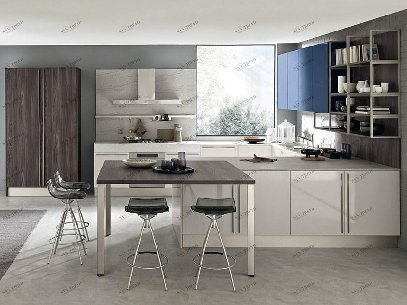 Febal Casa Модульная кухня из ламината с полуостровом sun-id-1369677