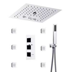 Утопленный набор для душа со светодиодной насадкой для душа