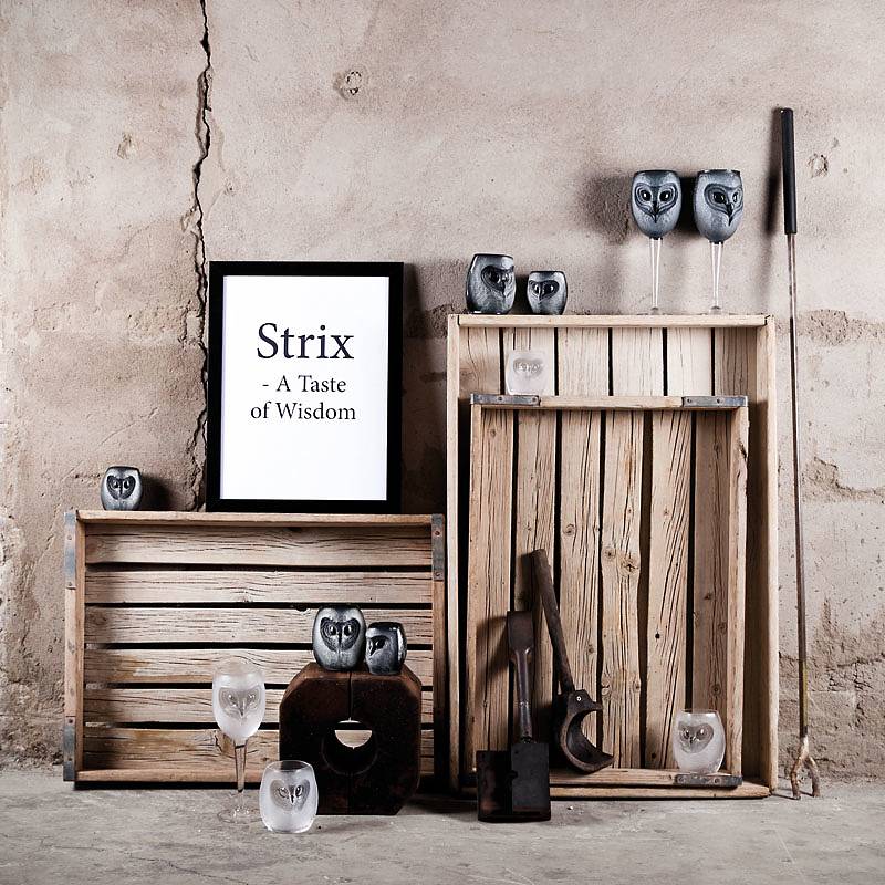 42038 Бокал из чёрного хрусталя "Сова", Объём 450 мл., Высота – 240 мм. Maleras  - Вид №3