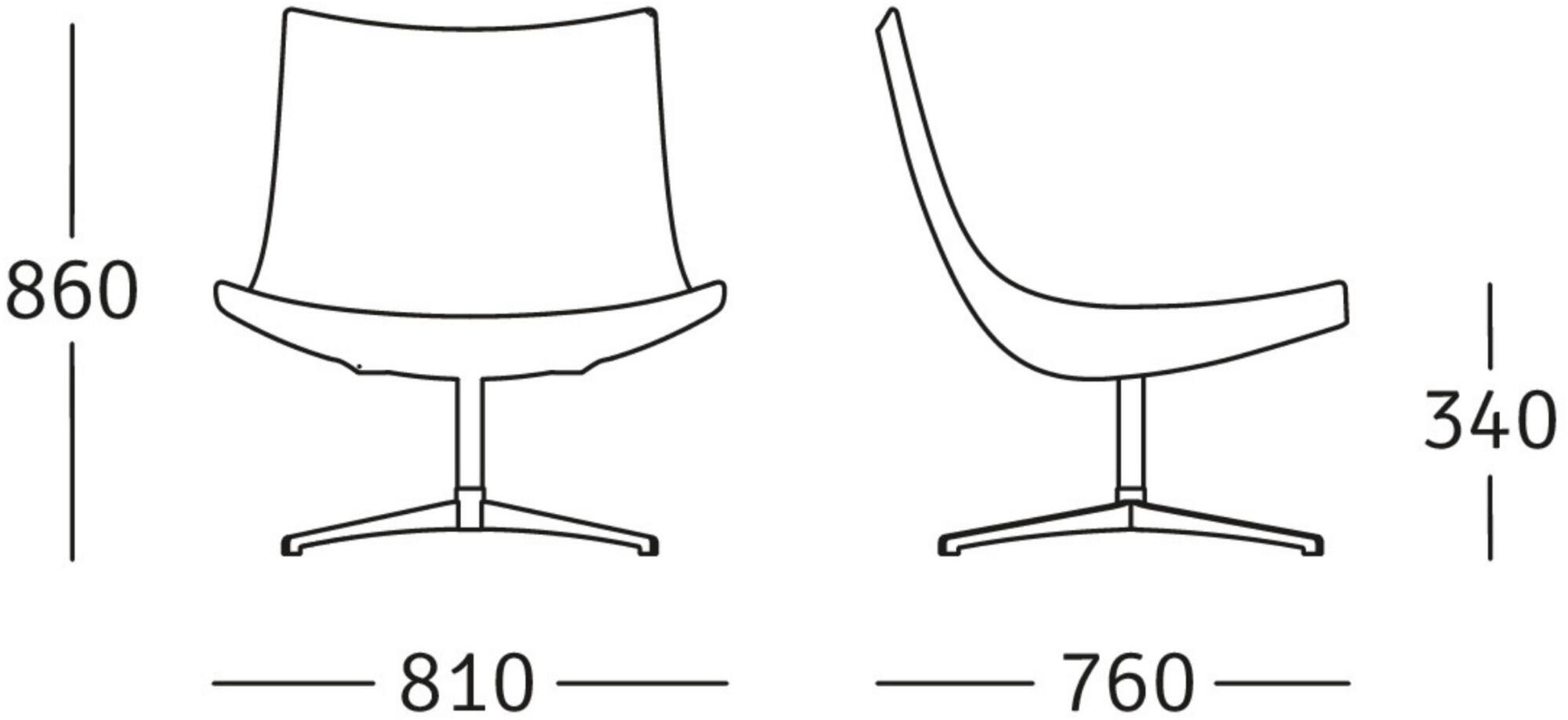 ROSSIN Кресло из полиуретана с 4 спицами Luc sun-id-1509133 - Вид №1