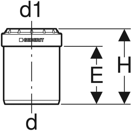 390.278.14.1 Переход концентрический Geberit Silent-PP, короткий Geberit  - Вид №2